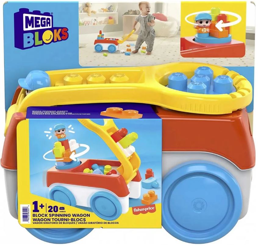 MEGA BLOKS WAGON TOURNI BLOCS CONSTRUCTION Mega Bloks et Mega Construx